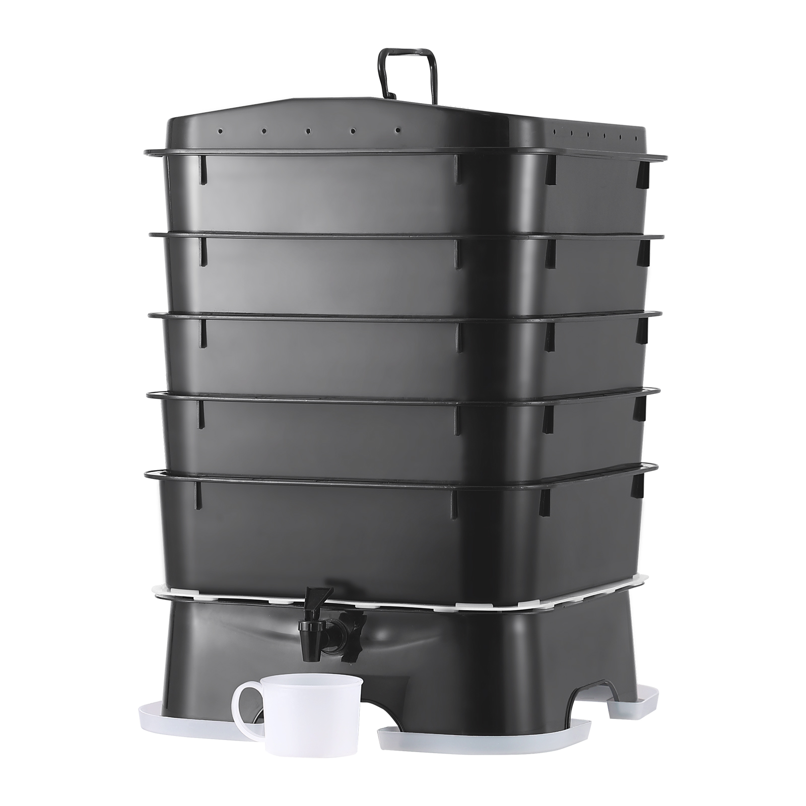 Composting Kit Indoor - Composteira de minhocas de 5 bandejas
