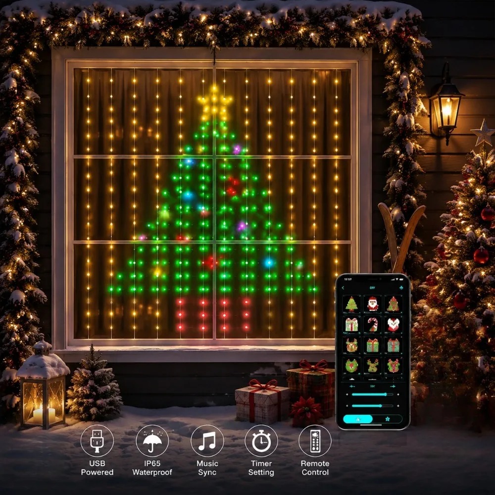 Luzes de Cortina LED Pixel par - Smart Gardening avaliação e preço