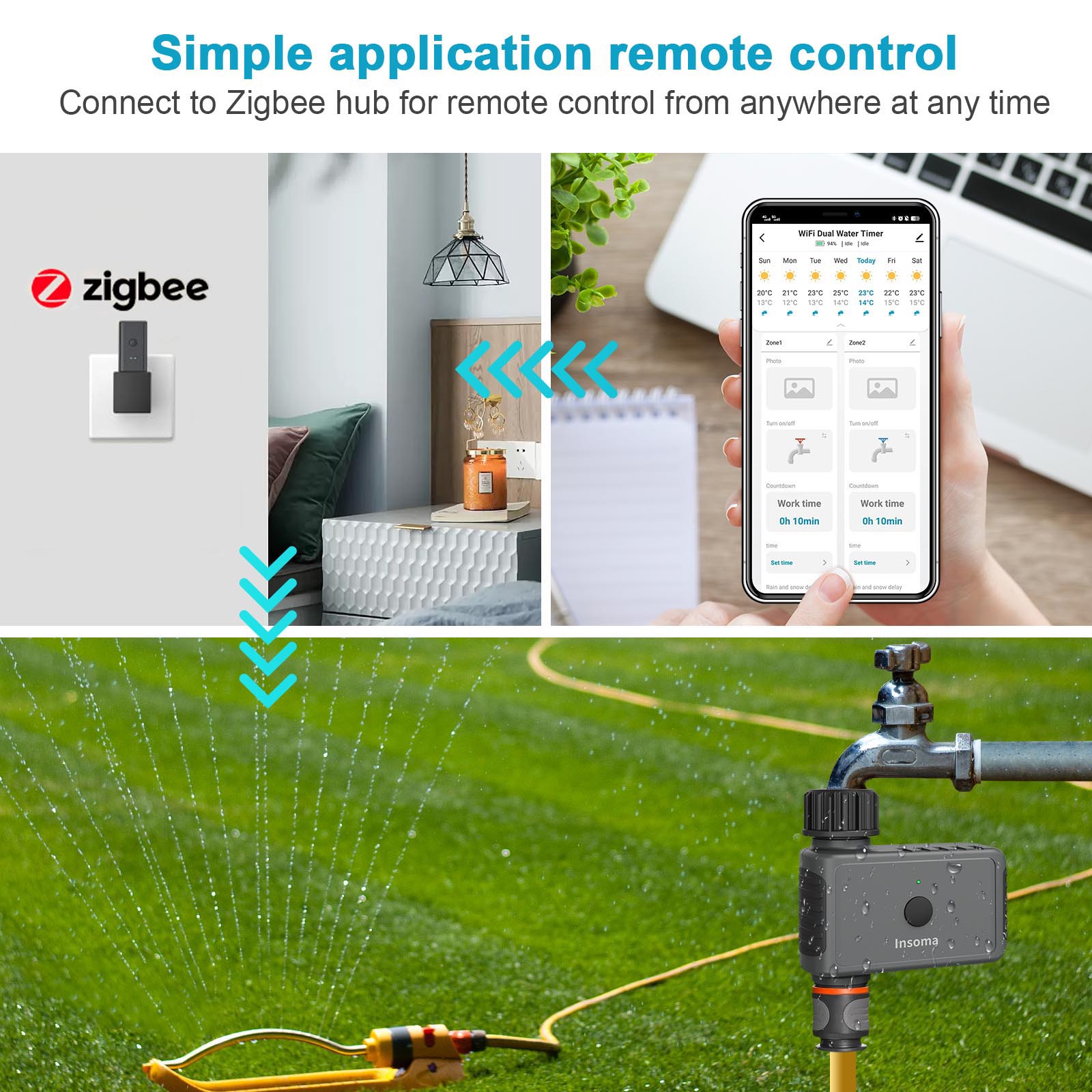Insoma Zigbee Sprinkle Timer R - Smart Garden Sphagnum Moss avaliação e preço